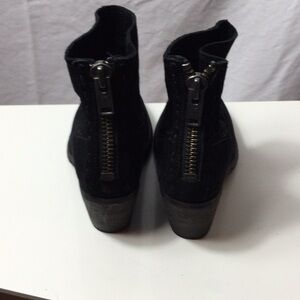 Frye Black Suede Ankle Booties